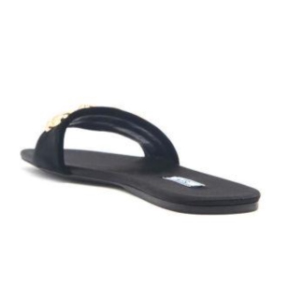 New PRADA Jeweled Velvet Sandals / Slides  $750 w/ Gold & Jewels - Picture 14 of 15